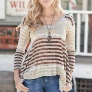 Sundance Mystic Brown Asymmetrical Tunic Top